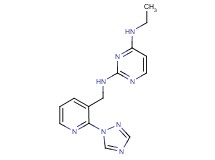 N~4~-ethyl-N~2~-{[2-(1H-1,2,4-triazol-1-yl)pyridin-3-yl]methyl}pyrimidine-2,4-diamine