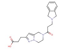 3-{5-[3-(1,3-dihydro-2H-isoindol-2-yl)propanoyl]-4,5,6,7-tetrahydropyrazolo[1,5-a]pyrazin-2-yl}propanoic acid