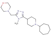 4-{[5-(1-cycloheptylpiperidin-4-yl)-4-methyl-4H-1,2,4-triazol-3-yl]methyl}morpholine