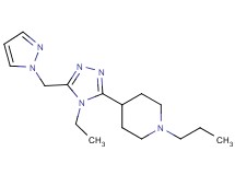4-[4-ethyl-5-(1H-pyrazol-1-ylmethyl)-4H-1,2,4-triazol-3-yl]-1-propylpiperidine