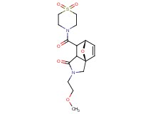 (3aR*,6S*)-7-[(1,1-dioxidothiomorpholin-4-yl)carbonyl]-2-(2-methoxyethyl)-2,3,7,7a-tetrahydro-3a,6-epoxyisoindol-1(6H)-one