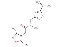 2-(3,5-dimethyl-4-isoxazolyl)-N-[(5-isopropyl-1,2,4-oxadiazol-3-yl)methyl]-N-methylacetamide