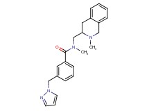 N-methyl-N-[(2-methyl-1,2,3,4-tetrahydro-3-isoquinolinyl)methyl]-3-(1H-pyrazol-1-ylmethyl)benzamide