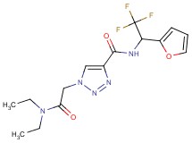 1-[2-(diethylamino)-2-oxoethyl]-N-[2,2,2-trifluoro-1-(2-furyl)ethyl]-1H-1,2,3-triazole-4-carboxamide