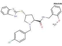 (4R)-4-(1H-benzimidazol-2-ylthio)-1-(4-chlorobenzyl)-N-(2-methoxybenzyl)-L-prolinamide