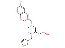 2-[4-[(6-chloro-2H-chromen-3-yl)methyl]-1-(3-thienylmethyl)-2-piperazinyl]ethanol
