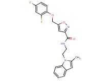 5-[(2,4-difluorophenoxy)methyl]-N-[2-(2-methyl-1H-indol-1-yl)ethyl]-3-isoxazolecarboxamide