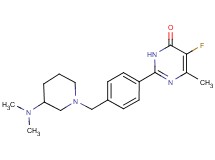 2-(4-{[3-(dimethylamino)piperidin-1-yl]methyl}phenyl)-5-fluoro-6-methylpyrimidin-4(3H)-one