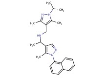 N-[(1-isopropyl-3,5-dimethyl-1H-pyrazol-4-yl)methyl]-1-[5-methyl-1-(1-naphthyl)-1H-pyrazol-4-yl]ethanamine