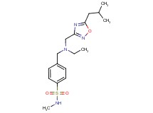 4-({ethyl[(5-isobutyl-1,2,4-oxadiazol-3-yl)methyl]amino}methyl)-N-methylbenzenesulfonamide
