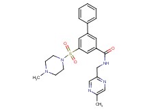 5-[(4-methyl-1-piperazinyl)sulfonyl]-N-[(5-methyl-2-pyrazinyl)methyl]-3-biphenylcarboxamide