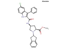 methyl (4S)-4-{[(5-chloro-3-phenyl-1H-indol-2-yl)carbonyl]amino}-1-(2,3-dihydro-1H-inden-2-yl)-L-prolinate