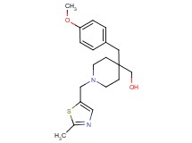 {4-(4-methoxybenzyl)-1-[(2-methyl-1,3-thiazol-5-yl)methyl]-4-piperidinyl}methanol