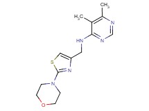 5,6-dimethyl-N-[(2-morpholin-4-yl-1,3-thiazol-4-yl)methyl]pyrimidin-4-amine