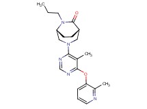 (1S*,5R*)-3-{5-methyl-6-[(2-methylpyridin-3-yl)oxy]pyrimidin-4-yl}-6-propyl-3,6-diazabicyclo[3.2.2]nonan-7-one