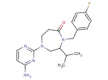 1-(4-aminopyrimidin-2-yl)-4-(4-fluorobenzyl)-3-isopropyl-1,4-diazepan-5-one