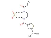 (4aS*,7aR*)-1-[(5-isopropyl-3-thienyl)carbonyl]-4-propionyloctahydrothieno[3,4-b]pyrazine 6,6-dioxide