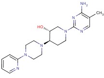 (3R*,4R*)-1-(4-amino-5-methyl-2-pyrimidinyl)-4-[4-(2-pyridinyl)-1-piperazinyl]-3-piperidinol