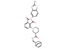 N-[(1R*,2S*,4R*)-bicyclo[2.2.1]hept-5-en-2-ylmethyl]-1-[2-(2-methyl-1,3-benzothiazol-5-yl)-1,3-dioxo-2,3-dihydro-1H-isoindol-4-yl]-3-piperidinecarboxamide