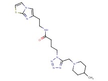 N-(2-imidazo[2,1-b][1,3]thiazol-6-ylethyl)-4-{5-[(4-methyl-1-piperidinyl)methyl]-1H-tetrazol-1-yl}butanamide