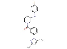 1-[3-(3,5-dimethyl-1H-pyrazol-1-yl)benzoyl]-N-(4-fluorophenyl)-3-piperidinamine