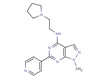1-methyl-6-pyridin-4-yl-N-(2-pyrrolidin-1-ylethyl)-1H-pyrazolo[3,4-d]pyrimidin-4-amine