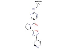 N-ethyl-5-({(2S)-2-[3-(4-pyridinyl)-1,2,4-oxadiazol-5-yl]-1-pyrrolidinyl}carbonyl)-2-pyrimidinamine