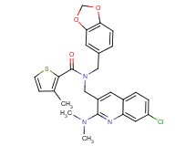 N-(1,3-benzodioxol-5-ylmethyl)-N-{[7-chloro-2-(dimethylamino)-3-quinolinyl]methyl}-3-methyl-2-thiophenecarboxamide