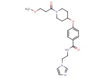 N-[2-(1H-imidazol-1-yl)ethyl]-4-{[1-(3-methoxypropanoyl)-4-piperidinyl]oxy}benzamide