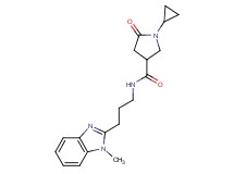 1-cyclopropyl-N-[3-(1-methyl-1H-benzimidazol-2-yl)propyl]-5-oxo-3-pyrrolidinecarboxamide