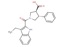 (3S*,4R*)-1-[(3-ethyl-1H-indol-2-yl)carbonyl]-4-phenylpyrrolidine-3-carboxylic acid