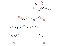 5-butyl-1-(3-chlorophenyl)-4-[(5-methyl-1,3-oxazol-4-yl)carbonyl]-2-piperazinone