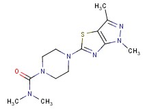 4-(1,3-dimethyl-1H-pyrazolo[3,4-d][1,3]thiazol-5-yl)-N,N-dimethylpiperazine-1-carboxamide