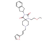3-(2,3-dihydro-1H-inden-2-yl)-8-[(2E)-3-(2-furyl)-2-propen-1-yl]-1-(2-methoxyethyl)-1,3,8-triazaspiro[4.5]decane-2,4-dione