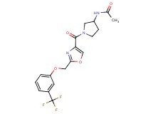 N-{1-[(2-{[3-(trifluoromethyl)phenoxy]methyl}-1,3-oxazol-4-yl)carbonyl]pyrrolidin-3-yl}acetamide