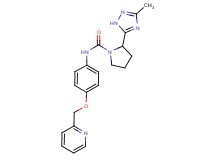 2-(3-methyl-1H-1,2,4-triazol-5-yl)-N-[4-(pyridin-2-ylmethoxy)phenyl]pyrrolidine-1-carboxamide