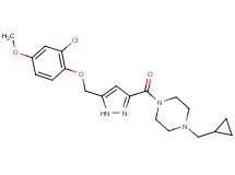 1-({5-[(2-chloro-4-methoxyphenoxy)methyl]-1H-pyrazol-3-yl}carbonyl)-4-(cyclopropylmethyl)piperazine