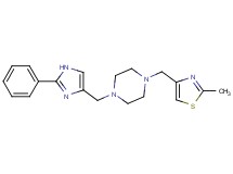 1-[(2-methyl-1,3-thiazol-4-yl)methyl]-4-[(2-phenyl-1H-imidazol-4-yl)methyl]piperazine bis(trifluoroacetate)