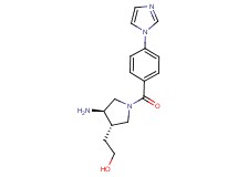 2-{rel-(3S,4R)-4-amino-1-[4-(1H-imidazol-1-yl)benzoyl]-3-pyrrolidinyl}ethanol dihydrochloride