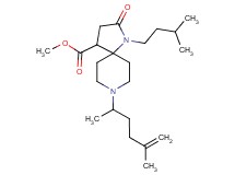 methyl 8-(1,4-dimethyl-4-penten-1-yl)-1-(3-methylbutyl)-2-oxo-1,8-diazaspiro[4.5]decane-4-carboxylate