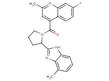 7-fluoro-2-methyl-4-{[2-(4-methyl-1H-benzimidazol-2-yl)-1-pyrrolidinyl]carbonyl}quinoline