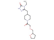 4-ethyl-5-({1-[(tetrahydrofuran-2-ylmethoxy)acetyl]piperidin-4-yl}methyl)-2,4-dihydro-3H-1,2,4-triazol-3-one