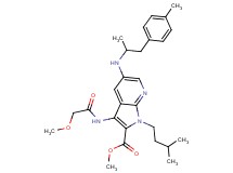 methyl 3-[(methoxyacetyl)amino]-1-(3-methylbutyl)-5-{[1-methyl-2-(4-methylphenyl)ethyl]amino}-1H-pyrrolo[2,3-b]pyridine-2-carboxylate