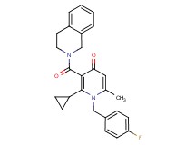 2-cyclopropyl-3-(3,4-dihydro-2(1H)-isoquinolinylcarbonyl)-1-(4-fluorobenzyl)-6-methyl-4(1H)-pyridinone