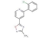 2-(2-chlorophenyl)-4-(3-methyl-1,2,4-oxadiazol-5-yl)pyridine