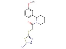 5-({2-[2-(3-methoxyphenyl)piperidin-1-yl]-2-oxoethyl}thio)-1,3,4-thiadiazol-2-amine