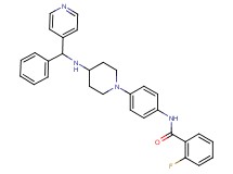 2-fluoro-N-[4-(4-{[phenyl(4-pyridinyl)methyl]amino}-1-piperidinyl)phenyl]benzamide