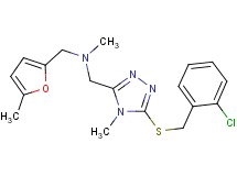 ({5-[(2-chlorobenzyl)thio]-4-methyl-4H-1,2,4-triazol-3-yl}methyl)methyl[(5-methyl-2-furyl)methyl]amine