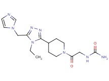N-(2-{4-[4-ethyl-5-(1H-imidazol-1-ylmethyl)-4H-1,2,4-triazol-3-yl]piperidin-1-yl}-2-oxoethyl)urea