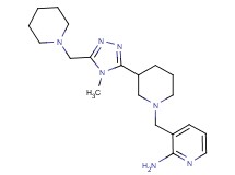 3-({3-[4-methyl-5-(piperidin-1-ylmethyl)-4H-1,2,4-triazol-3-yl]piperidin-1-yl}methyl)pyridin-2-amine